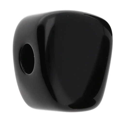 Irregular cube bead 15x13 mm in opaque resin - Black x1