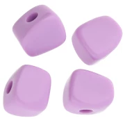 Irregular cube bead 15x13 mm in opaque resin - Lilac x1