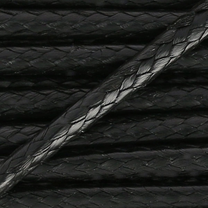 Polyester cord type snake cord 2 mm black x2m