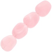 12x10 mm irregular beads in translucent acrylic - Light pink x10|raw }}