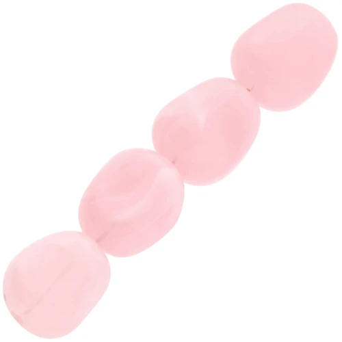 12x10 mm irregular beads in translucent acrylic - Light pink x10