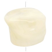 16x20 mm irregular beads in transparent acrylic - Beige marbled x4