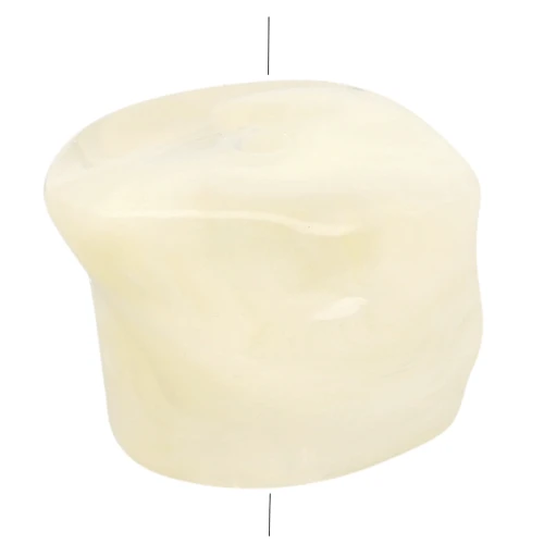 16x20 mm irregular beads in transparent acrylic - Beige marbled x4