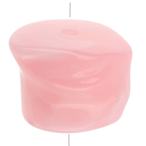 16x20 mm irregular beads in translucent acrylic - Light pink x4