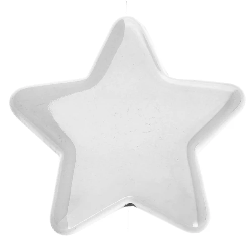 CCB acrylic star bead 37x39.5 mm - Silver x1