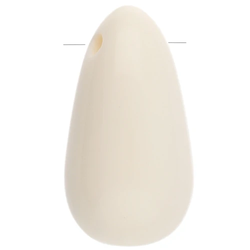 Acrylic pear pendant 33x18 mm - White x1