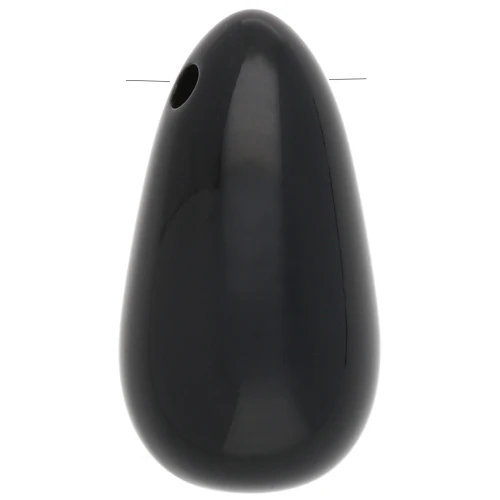 Acrylic pear pendant 33x18 mm - Black x1