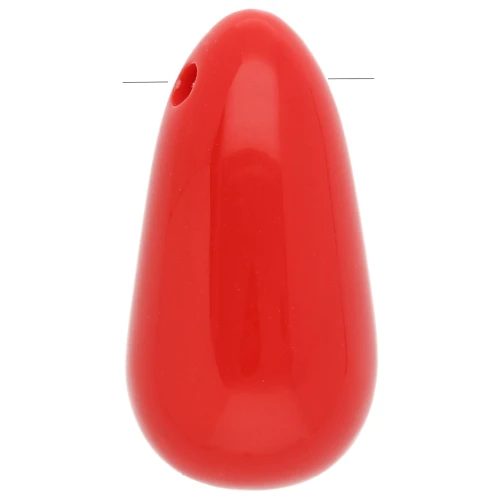 Acrylic pear pendant 33x18 mm - Red x1