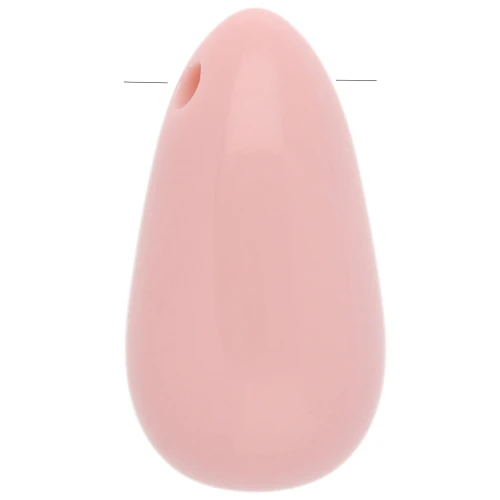 Acrylic pear pendant 33x18 mm - Light pink x1