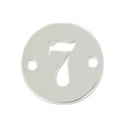Sterling silver spacer 2 holes number 7 - 8.5mm  x1