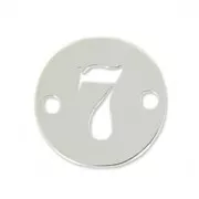 Sterling silver spacer 2 holes number 7 - 8.5mm  x1