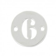 Sterling silver spacer 2 holes number 6 - 8.5mm  x1