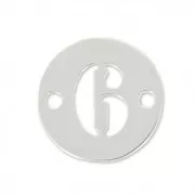 Sterling silver spacer 2 holes number 6 - 8.5mm  x1
