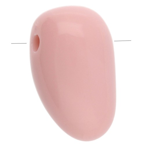 Acrylic dagger pendant 24x14 mm - Light pink x1