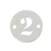 Sterling silver spacer 2 holes number 2 - 8.5mm  x1