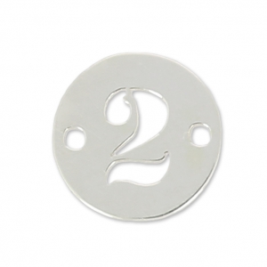 Sterling silver spacer 2 holes number 2 - 8.5mm  x1