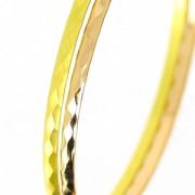 Flat faceted bracelet 68 mm rose gold tone HQ x1