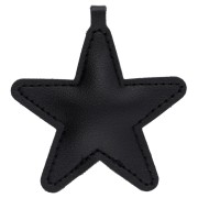 68 mm star pendant for bag jewelry - PU - Black x1