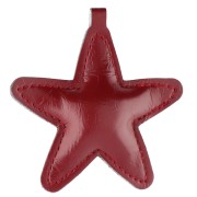 68 mm star pendant for bag jewelry - PU - Bordeaux x1
