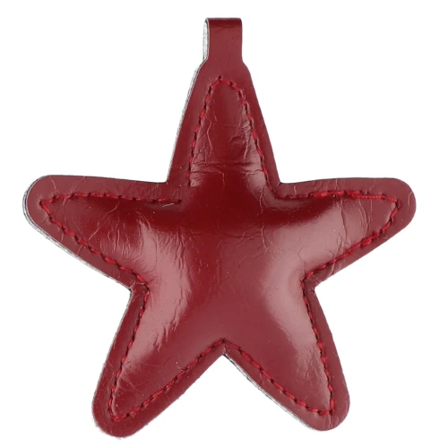 68 mm star pendant for bag jewelry - PU - Bordeaux x1