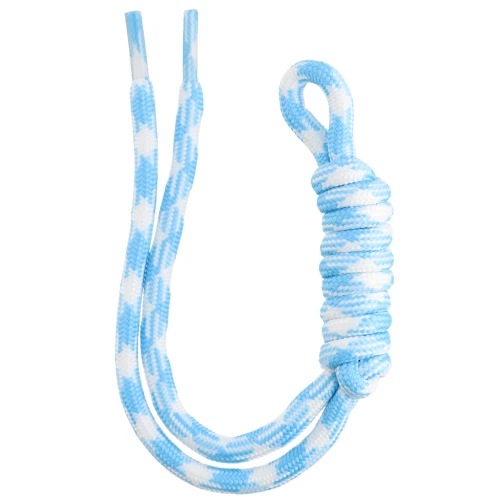 Paracord attachment for key ring and bag grigri - 22 cm - Sky Blue White x1