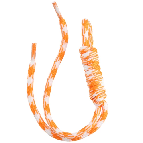 Paracord attachment for key ring and bag grigri - 22 cm - Orange - White x1