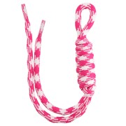Paracord attachment for key ring and bag grigri - 22 cm - Fuchsia - White x1