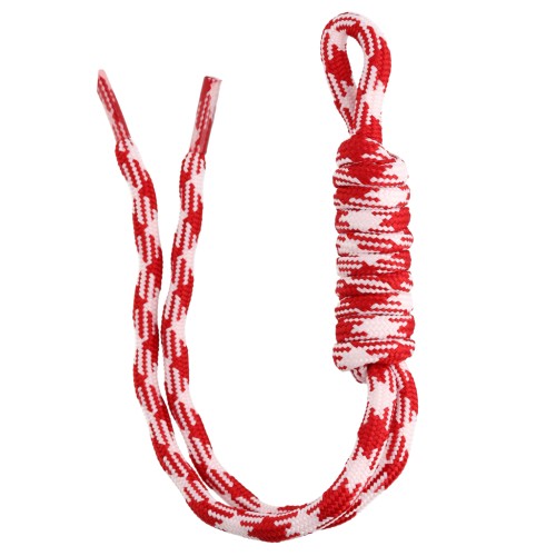 Paracord attachment for key ring and bag grigri - 22 cm - Red - White x1