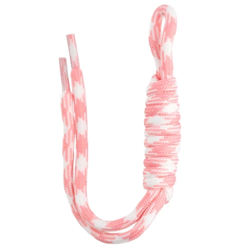 Paracord attachment for key ring and bag grigri - 22 cm - Light pink White x1