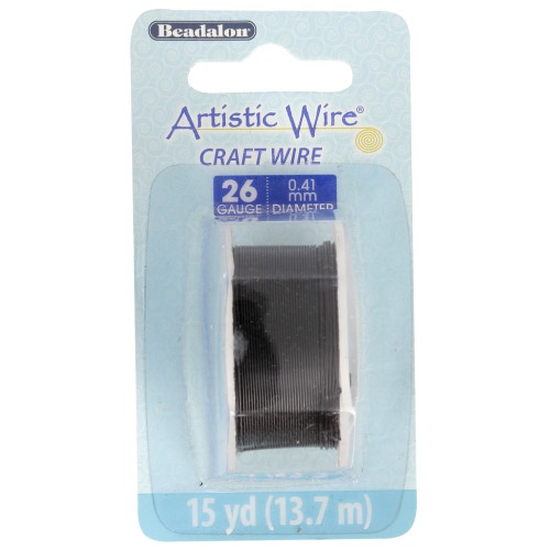 Artistic Copper Wire 0.41 mm anti-tarnish - Black x13.7m