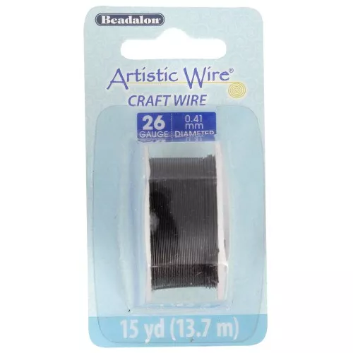 Artistic Copper Wire 0.41 mm anti-tarnish - Black x13.7m