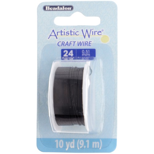 Artistic Copper Wire 0.51 mm anti-tarnish - Black x9.1m