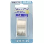 Artistic Wire Copper Wire 0.51 mm - Tarnish-Resistant Silver-Plated x9.1 m