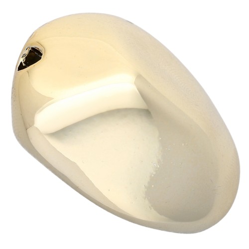 Oval irregular faceted 36x29 mm CCB acrylic metallic bead - Gold x1