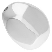 36x29 mm irregular faceted oval CCB acrylic bead - Silver x1