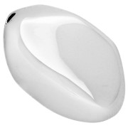 27x20 mm irregular faceted oval CCB acrylic bead - Silver x1