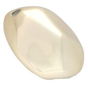 20x15 mm irregular faceted oval CCB acrylic bead - Gold x4|raw }}