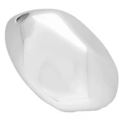 20x15 mm irregular faceted oval CCB acrylic bead - Silver x4