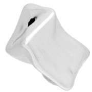 20x17.5 mm irregular bead in CCB metallic acrylic - Silver x1