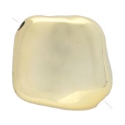 15x16 mm irregular diamond beads in CCB acrylic metallic - Gold x4