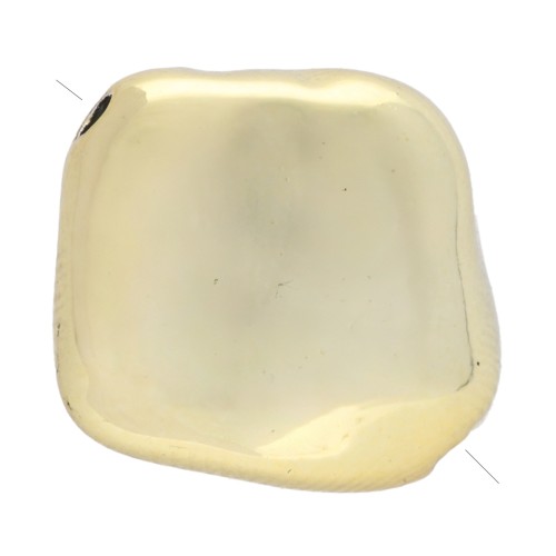 15x16 mm irregular diamond beads in CCB acrylic metallic - Gold x4