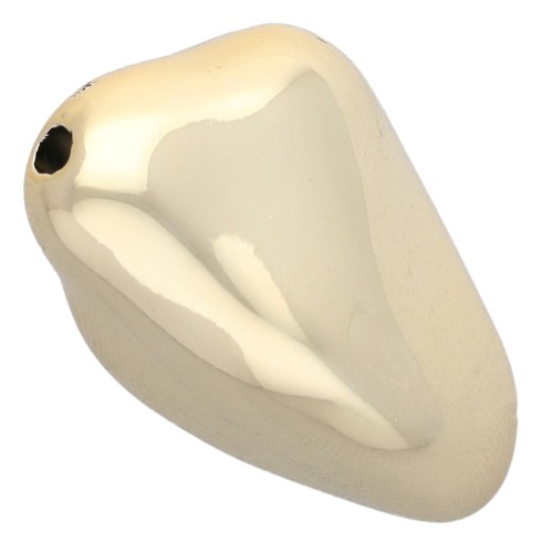 Irregular nugget bead 35x23 mm in CCB metallic acrylic - Gold x1