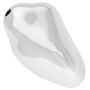 36x23 mm irregular bead nugget in CCB metallic acrylic - Silver x1