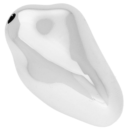 36x23 mm irregular bead nugget in CCB metallic acrylic - Silver x1