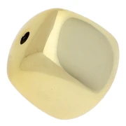 16x17 mm irregular cube bead in CCB acrylic metallized - Gold x1