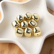 16x17 mm irregular cube bead in CCB acrylic metallized - Gold x1