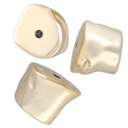 16x20 mm irregular beads in CCB acrylic metallic - Gold x1