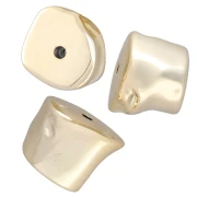 16x20 mm irregular beads in CCB acrylic metallic - Gold x1