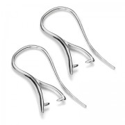 Earhook for  pendant holder 22mm 925 silver x2