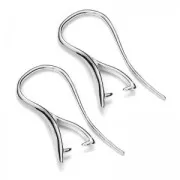 Earhook for  pendant holder 22mm 925 silver x2